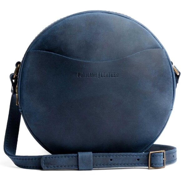 🆕Portland Leather Women Deep Water Imported Goods Circle Handmade Crossbody Bag - Picture 4 of 10